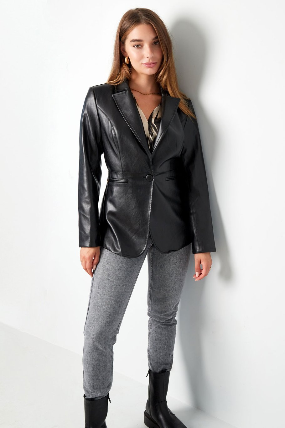 Blazer PU noir - S Image4